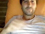 Hot hairy man cum on webcam