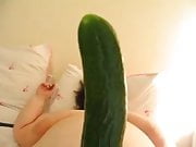 Fucking BBW old flame with cucumber part 2