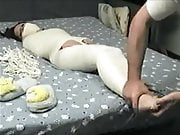 Whore gets tickled and mummified