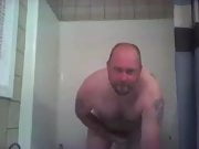 Beefy Georgia guy showers.