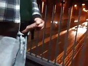 Dare to cum on a footbridge