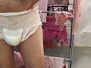 Sissy pullup Diaper little clitty in nappy