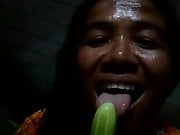 Mai Thailand girlfriend another cucumber blowjob