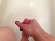 Cum floating in the water