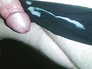 Cumming on wifes worn stocking