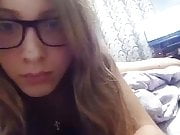 Russian girl teasing in her step mom's bed