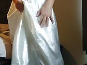 Satin nightgown fun