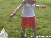 Cute 18yo teen Kitty flying a kite