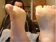 Straight guys feet on webcam #270