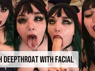 Goth Deepthroat For Step Daddy Preview...