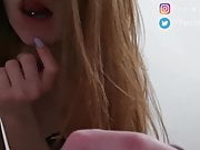 Sucking her finger