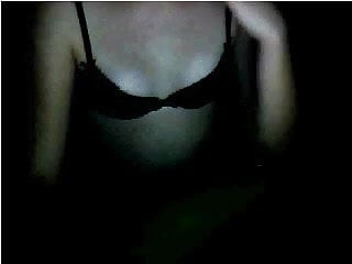 Shy girl flashing tits on webcam...
