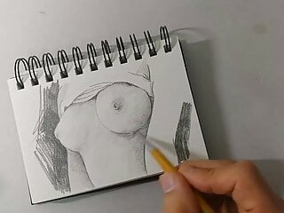 Abella Dangers Boobs Drawing Nude Art...