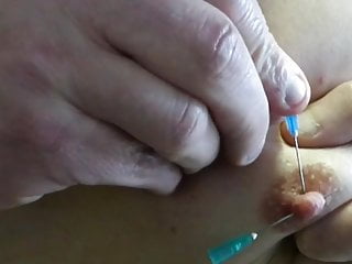 Needles Play Nipples Auto Piercing Zoom Pov