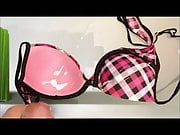 Pink Bra Cumshot 01