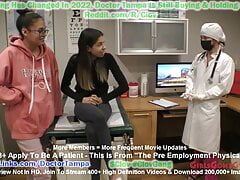 Sisters Aria Nicole, Angel Santana Humiliated During Pre-Employment Physical At Doctor Stacy Shepard's Gloved Hands!