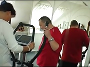Granny fucked during workout