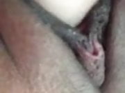 Dildo in dripping pussy.