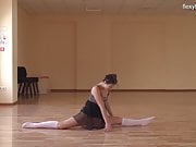 Super flexible Tonya making gymnasts positions 