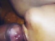 Sexy Desi Indian girl Slurping on pre-cum mixed with spit