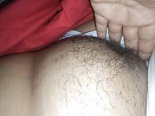  video: massaging my wife's fat hairy pussy
