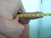 measuring his cock