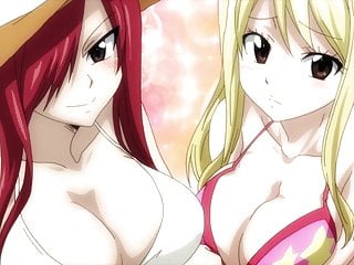 Erza and lucy boobs