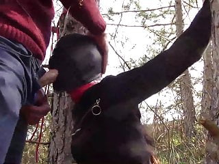 Tied To A Tree Masked And Outdoor Deepthroated With No Mercy...