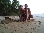 Sex on the beach with a young blonde