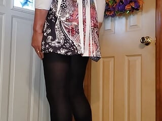 Crossdresser in my sexy new mini dress.