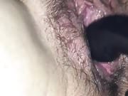 Hairy bbw wife creaming close up