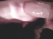 Hotwife sucking a hung stranger while getting fucked