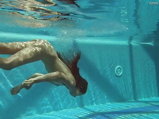 Irina russaka shows underwater...