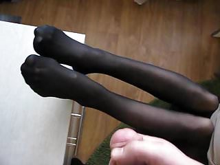 Black Cum, On Black, Black Pantyhose, Black Ebony