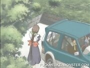 Romantic Anime Sex In The Car – Cute Teen Rides A Cock