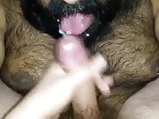 Cum over bears beard