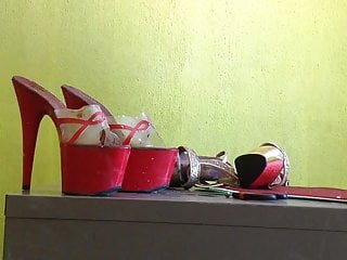 Rojas sandals tacones zapatos shoes...