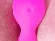 Alone with pink dildo