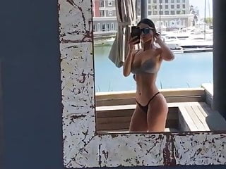 Eiza Gonzales outside in a bikini