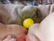 BBW slut nympho-Birthing an Orange 2