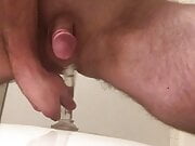 College muscle takes dildo in virgin ass