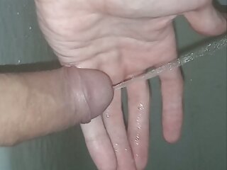 A Young Guy After A Long Abstinence Wanted To Pee And After Solitude Did Pissing Right On His Hand And In The Bath Enjoy