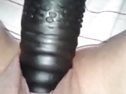 black dildo in pussy