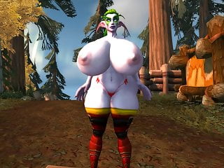 Big Tits, Night Elf, Big, Big Nipples