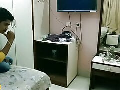Desi Cheating husband caught by wife!! Family threesome sex with Bangla audio