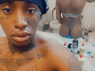 Tranny playing dildo and more